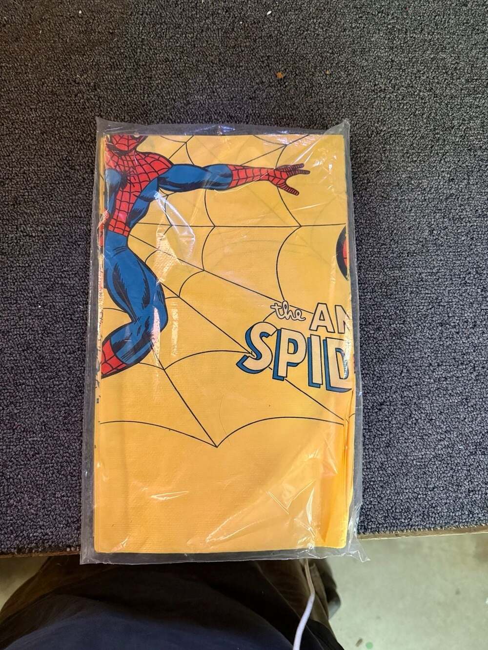 Vintage 1978 The Amazing Spider-Man Paper Table Cover 52in x 96in by C.A. Reed
